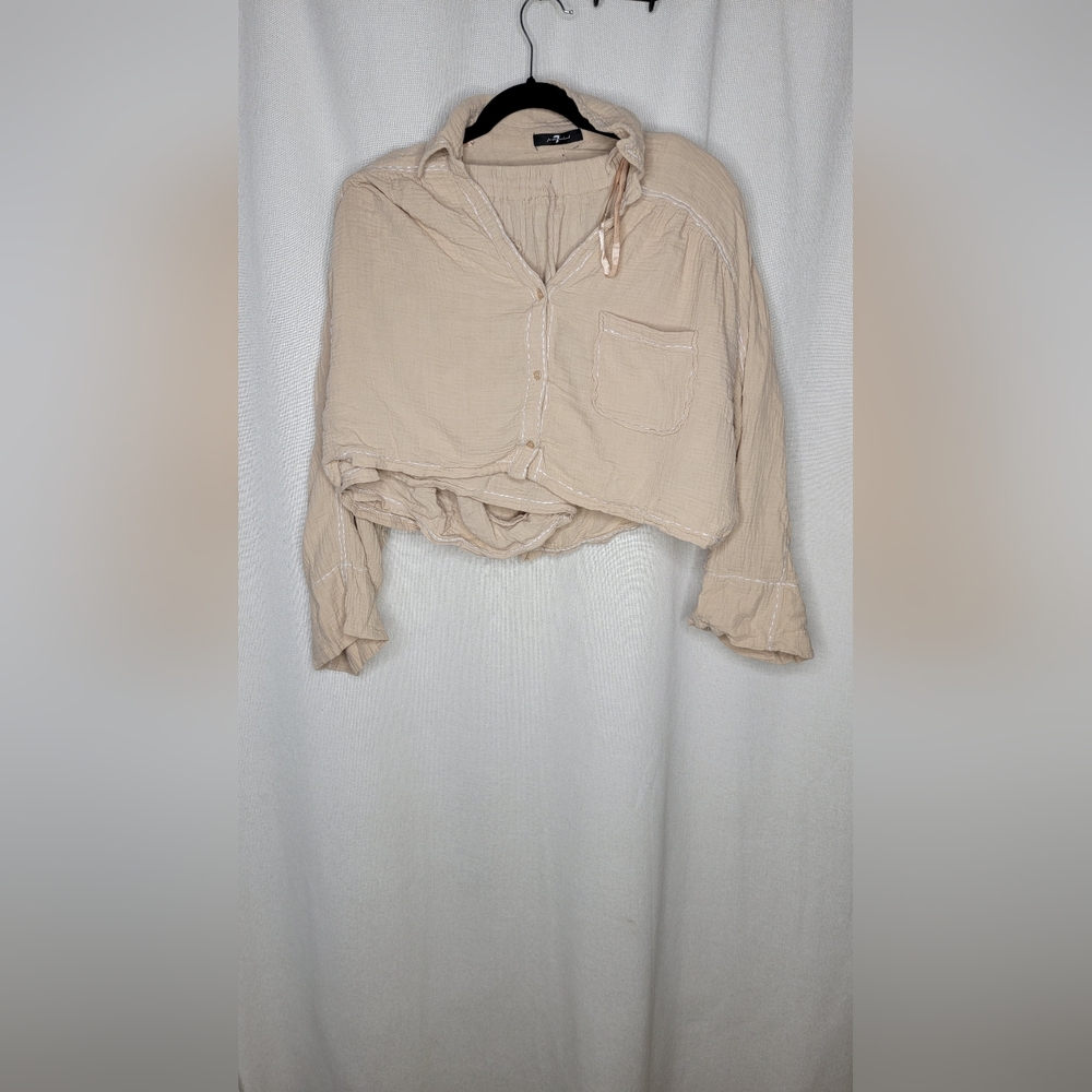 7 for all mankind Linen shorts set!